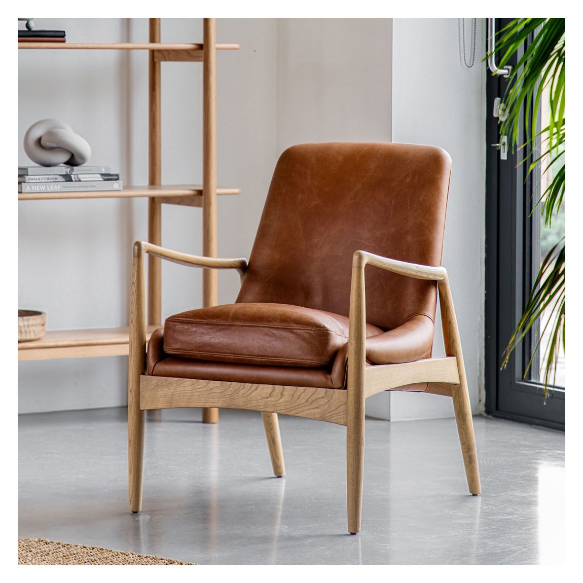 Cami Armchair, Brown Leather main product photo