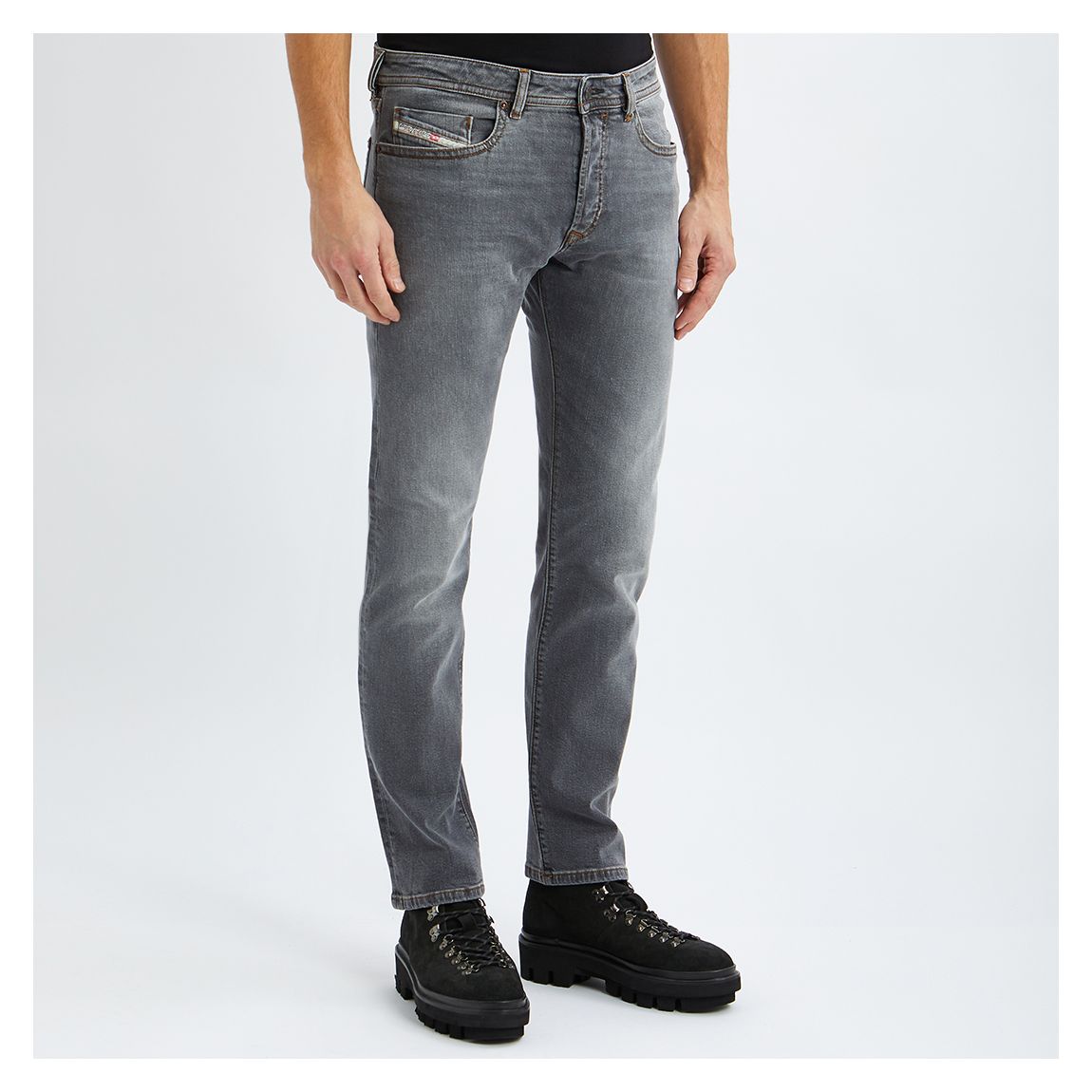 Grey Buster-X Tapered Stretch Jeans main product photo