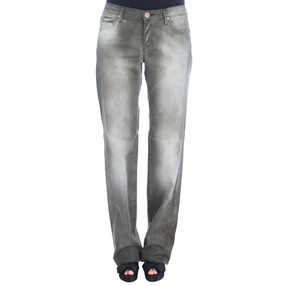 Grey Straight Leg Jeans Wo - Gray Jeans main product photo