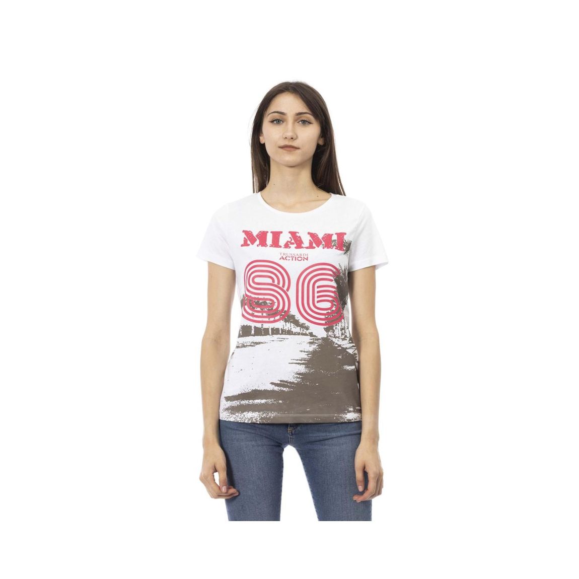 Miami 86 Graphic Tee Short Sleeve Wo - White T-Shirts main product photo