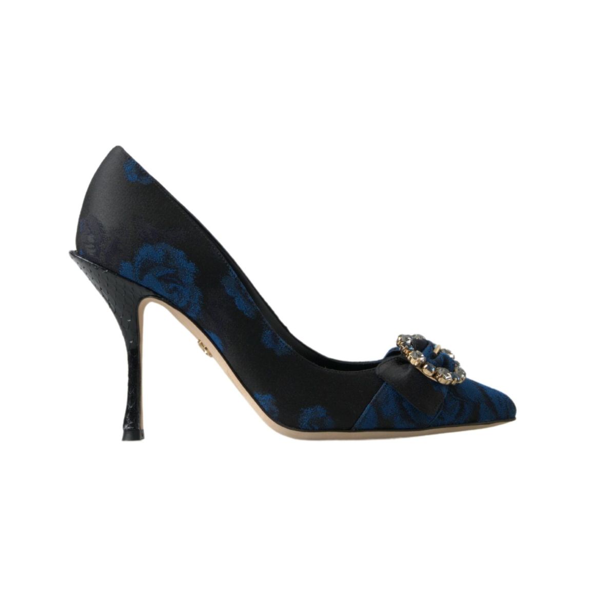 Floral Pumps Blue and Black Style Wo Sandals main product photo