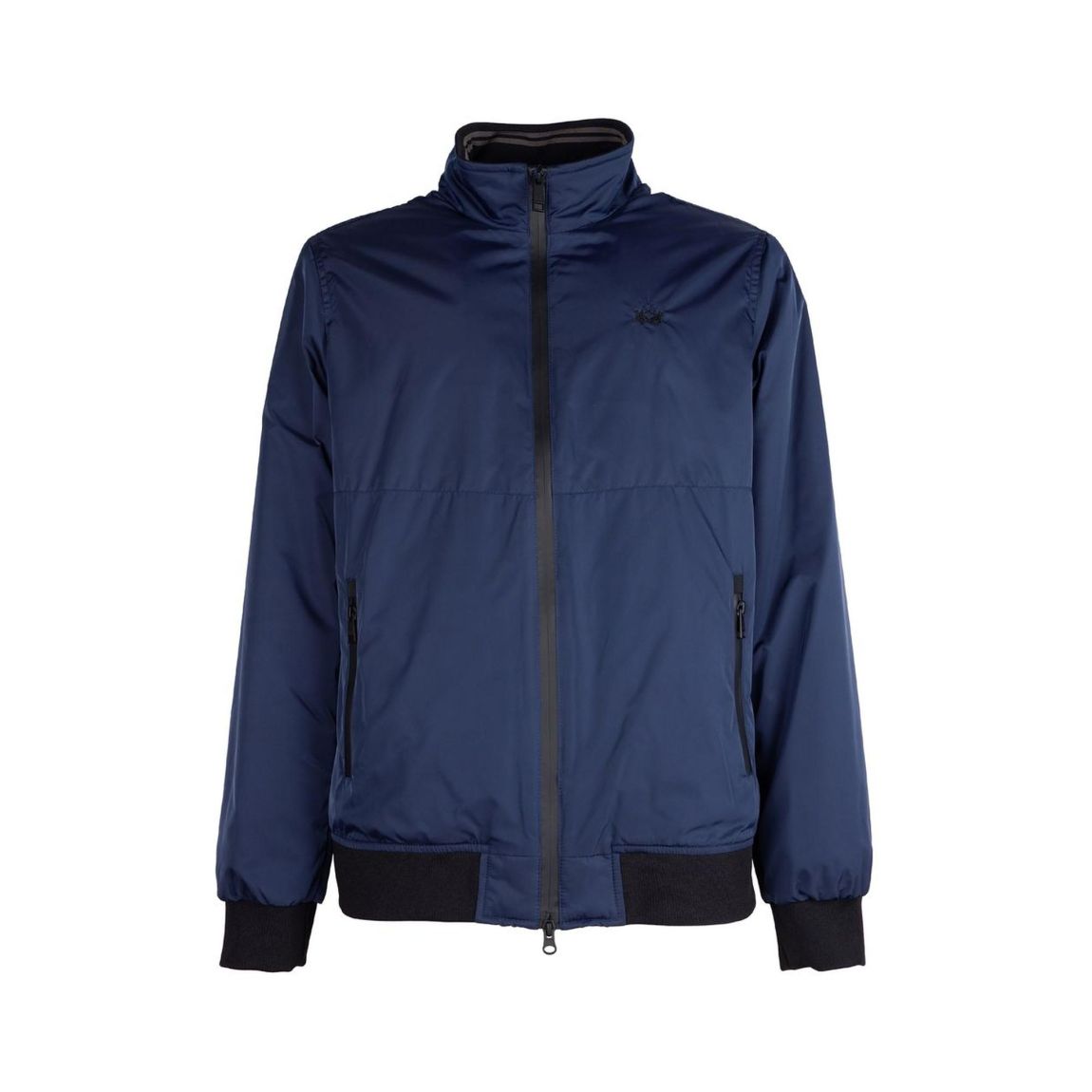 Bomber Jacket High Neck Long Sleeves - Blue main product photo