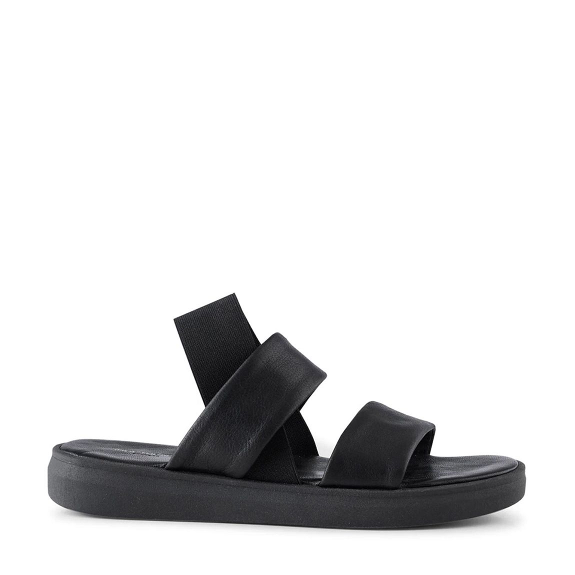 Black Brenna Slingback Leather Sandals main product photo