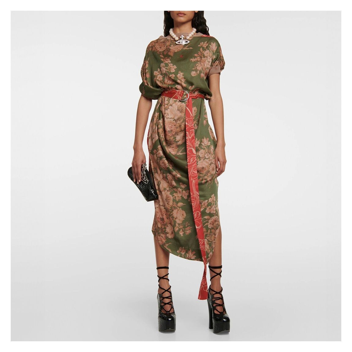 Multi Annex Asymmetric Midi Dress main product photo
