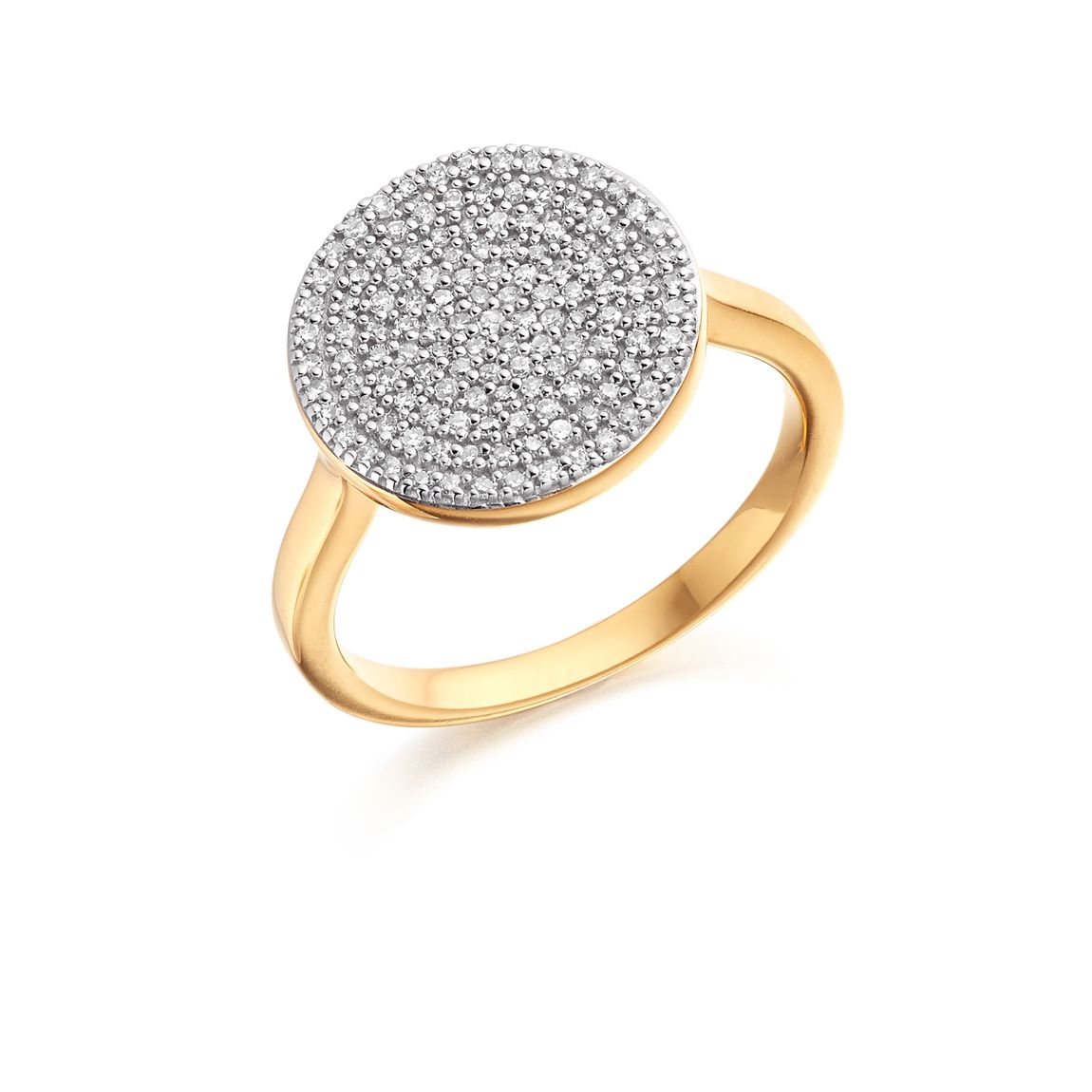 Gold Vermeil Ava Disc Ring - Diamond main product photo