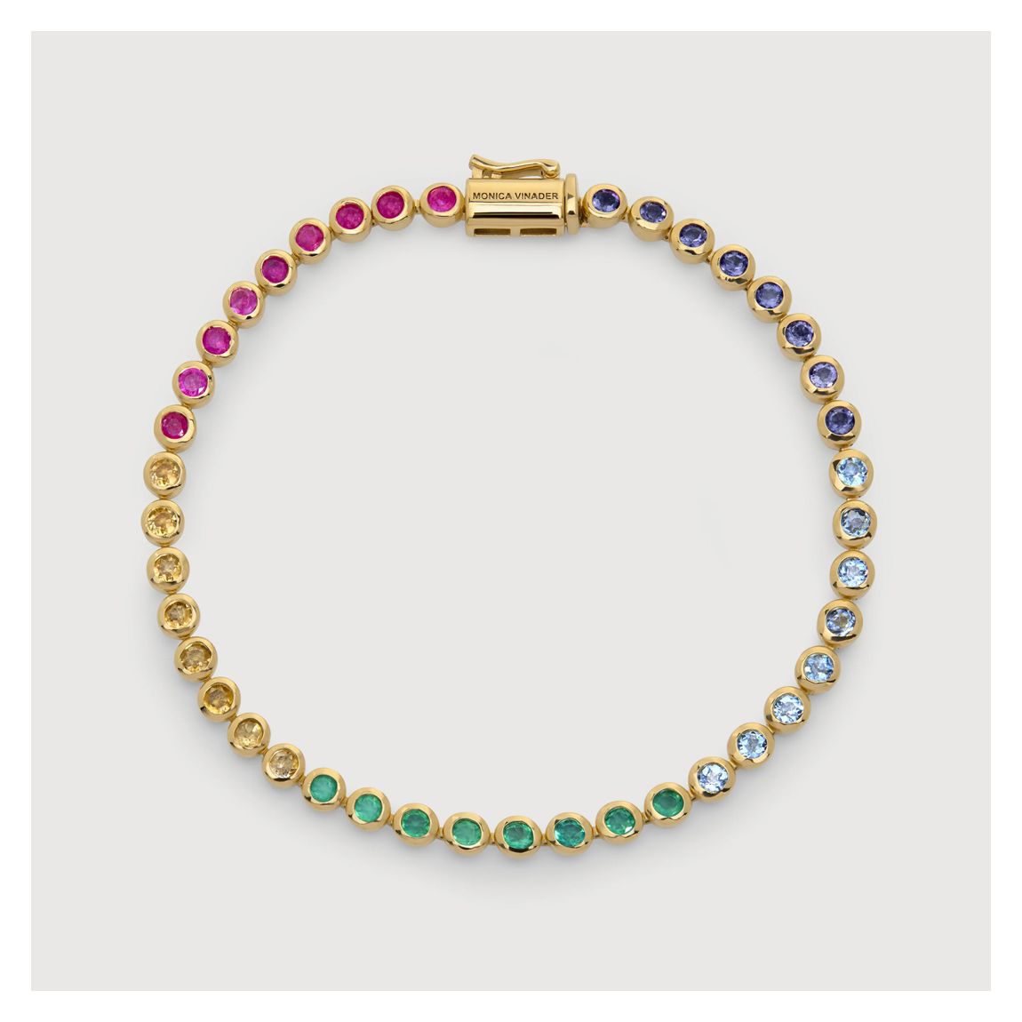 Gold Vermeil Gemstone Essential Tennis Bracelet - Mix main product photo