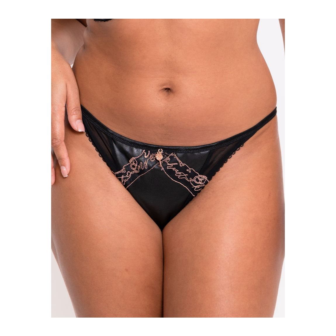 Scantilly Key to My Heart Bare Faced Brief Black main product photo
