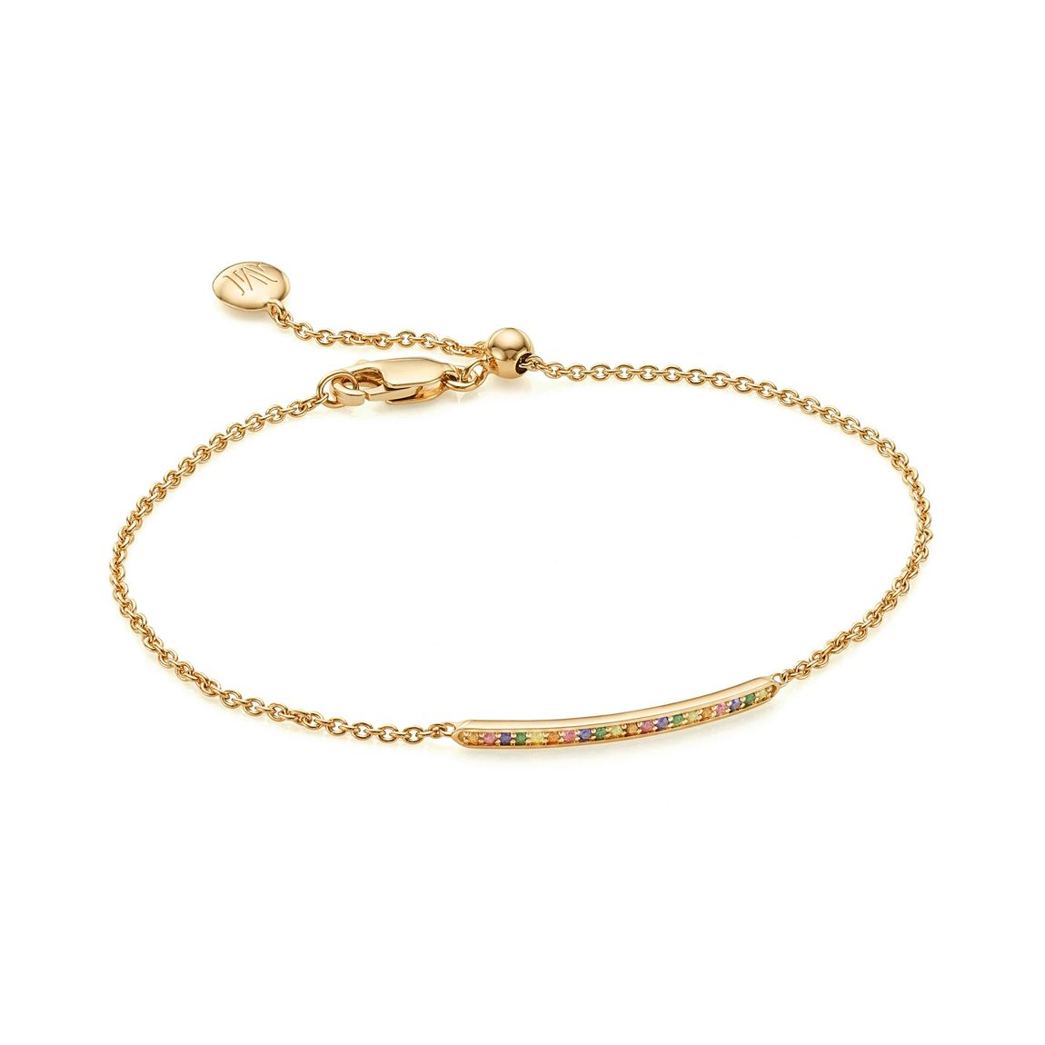 Gold Vermeil Skinny Sapphire Bracelet - Mix main product photo