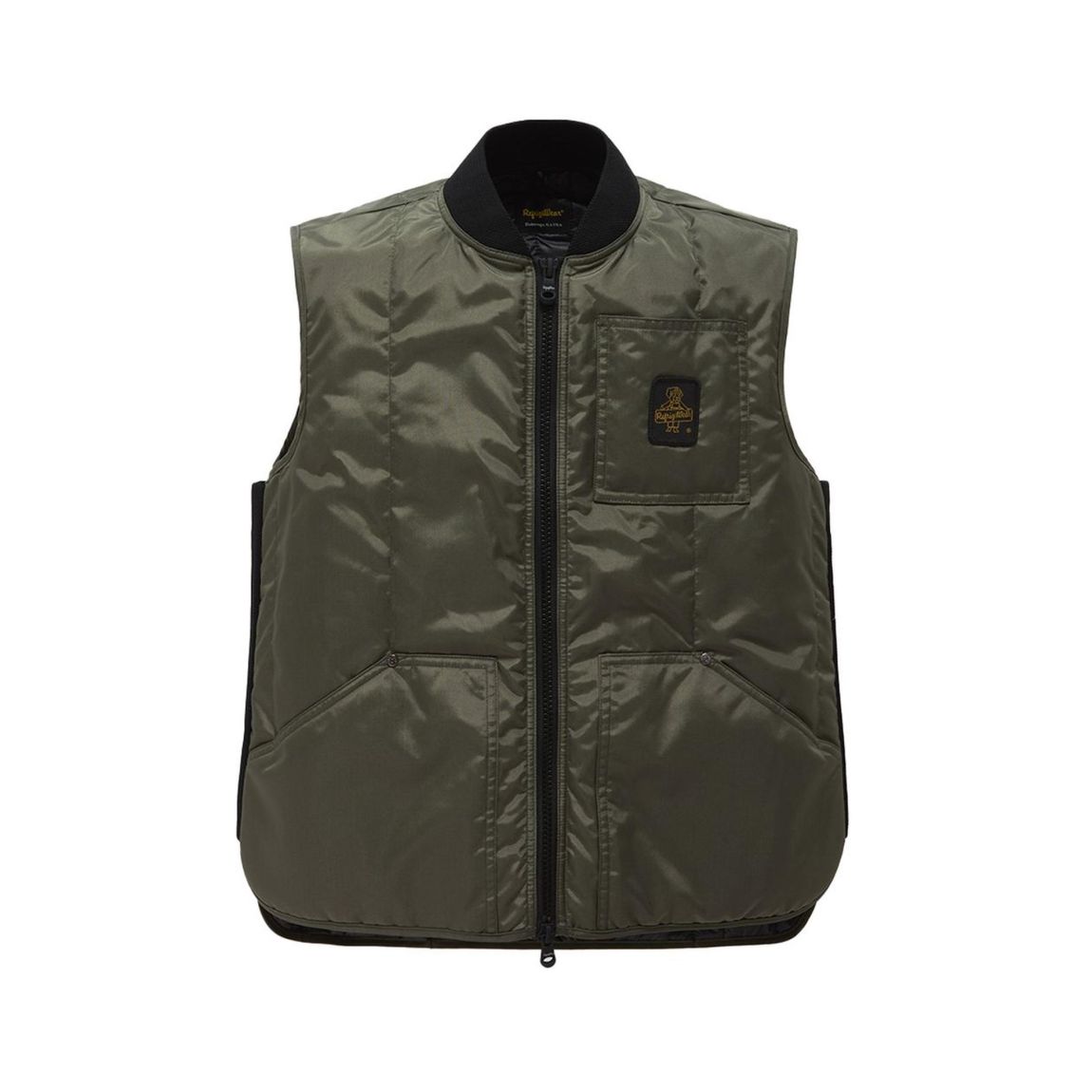 Insulated Quilted Vest with Pockets - Gray main product photo