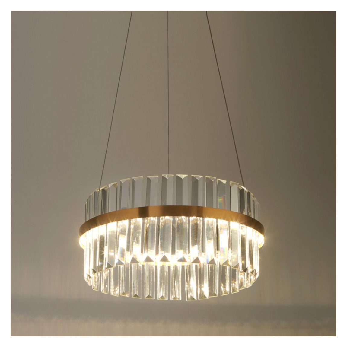 Camburn Brushed Gold Halo LED Pendant Ceiling Light main product photo