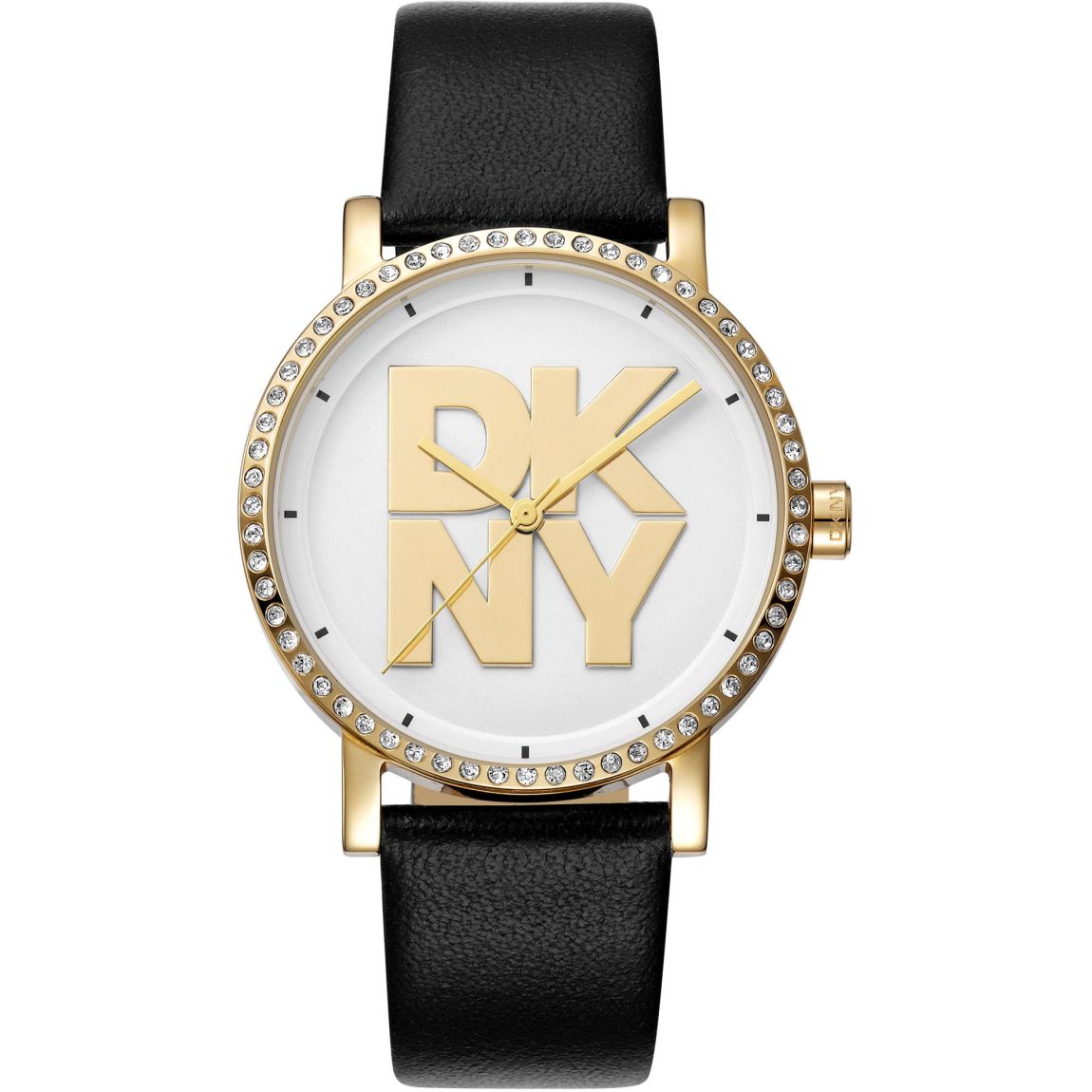 Analog Leather Strap Watch with Buckle Fastening Wo - Black Watches main product photo