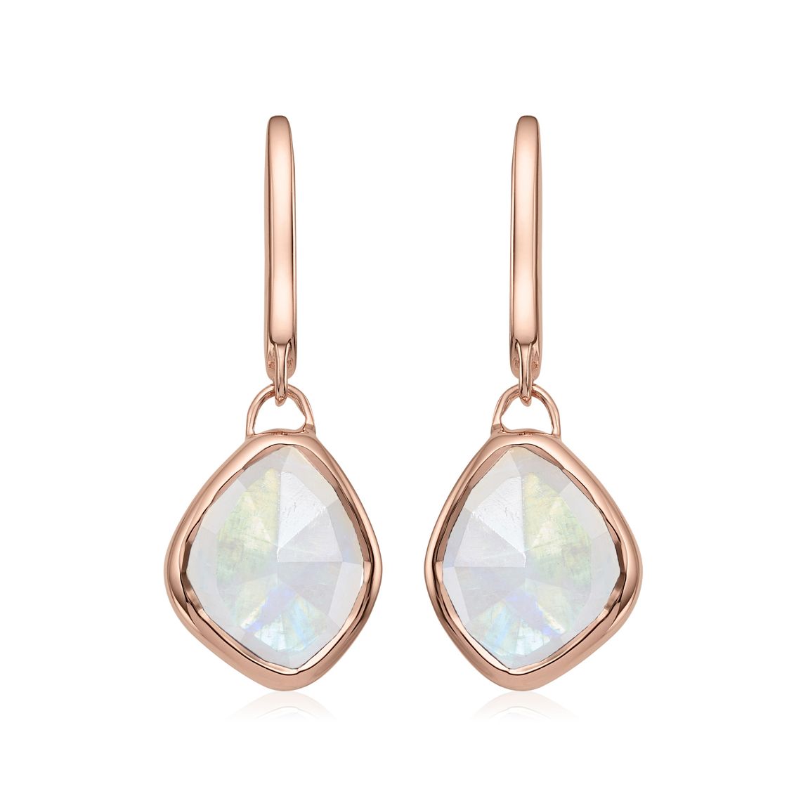 Rose Gold Vermeil Siren Small Nugget Drop Earrings - Moonstone main product photo