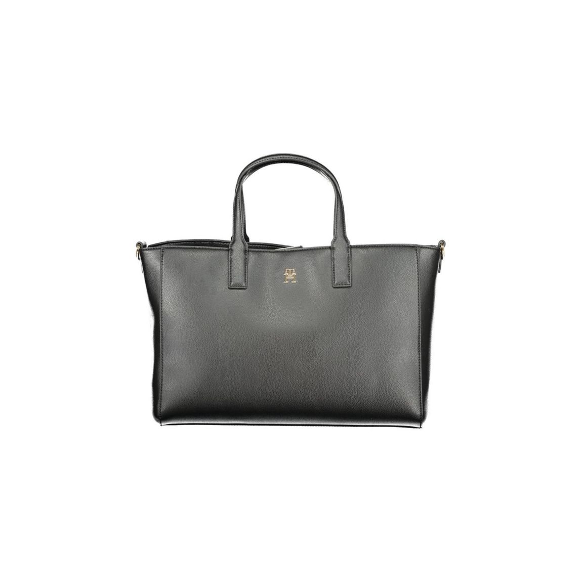 Tommy Hilfiger Leather Tote Wo - Black Handbags main product photo