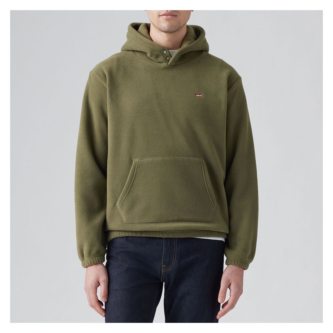 Olive Green Hooded Fleece main product photo