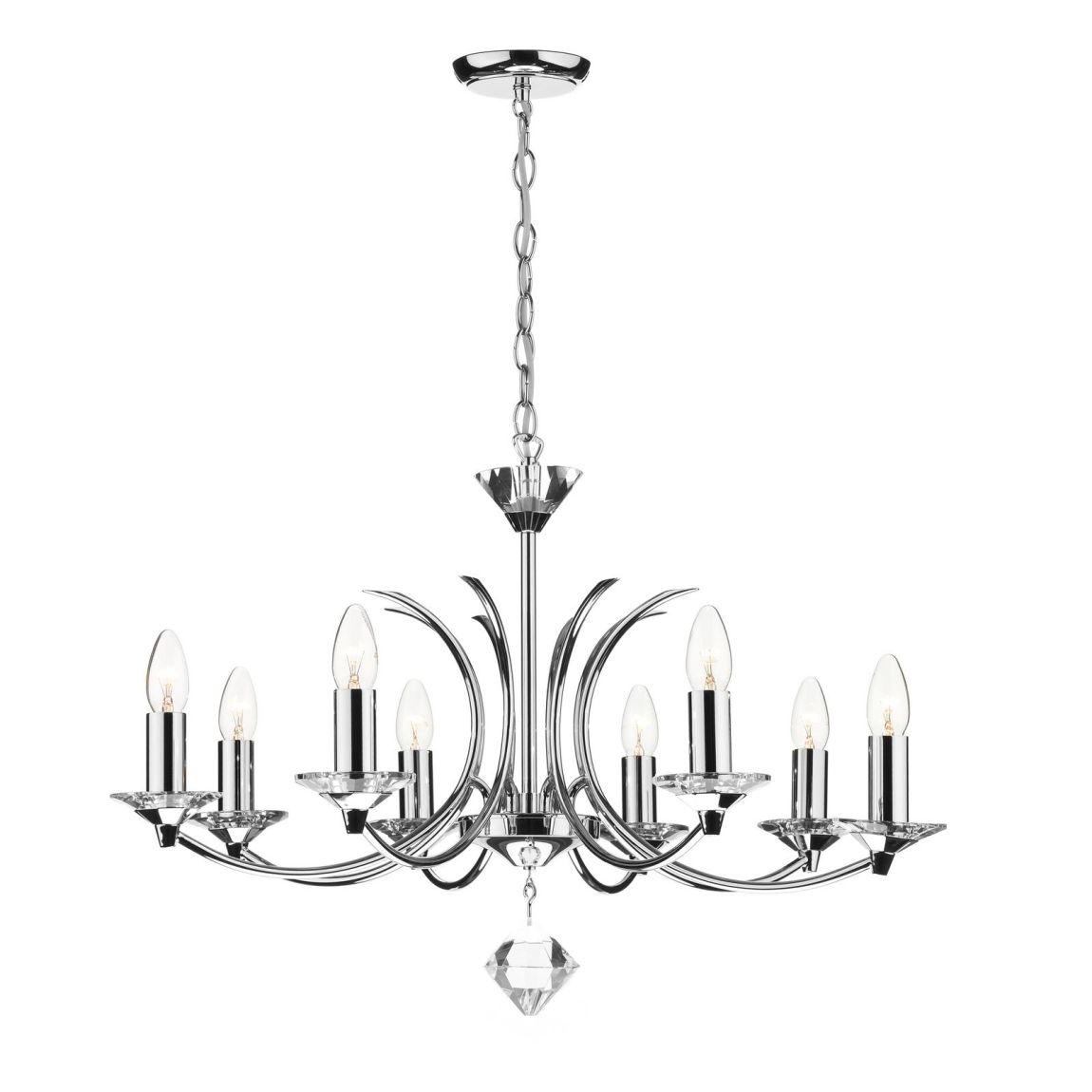 Medusa 8 Light Dual Mount Pendant K9 Crystal Polished Chrome main product photo
