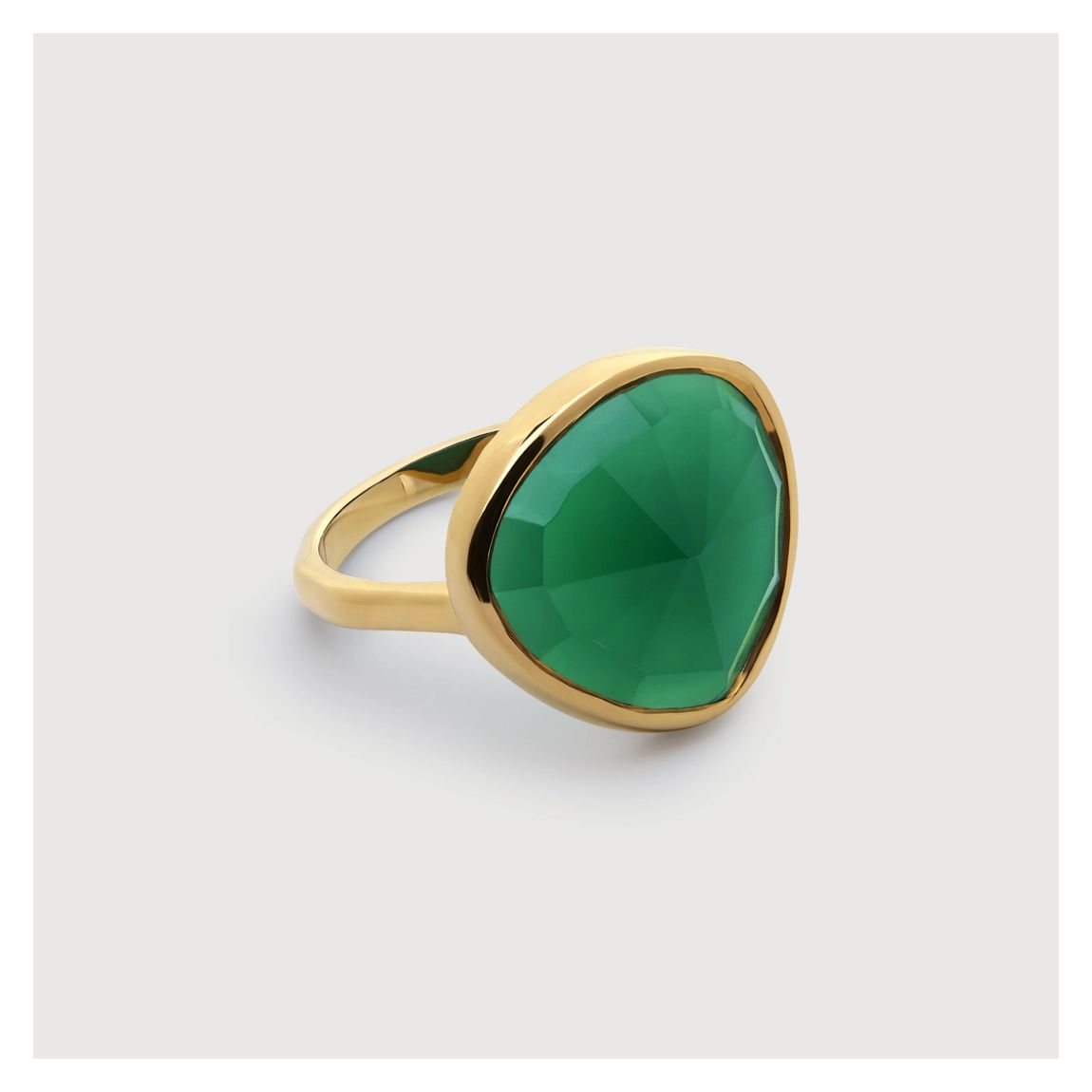 Gold Vermeil Siren Ring - Green Onyx main product photo