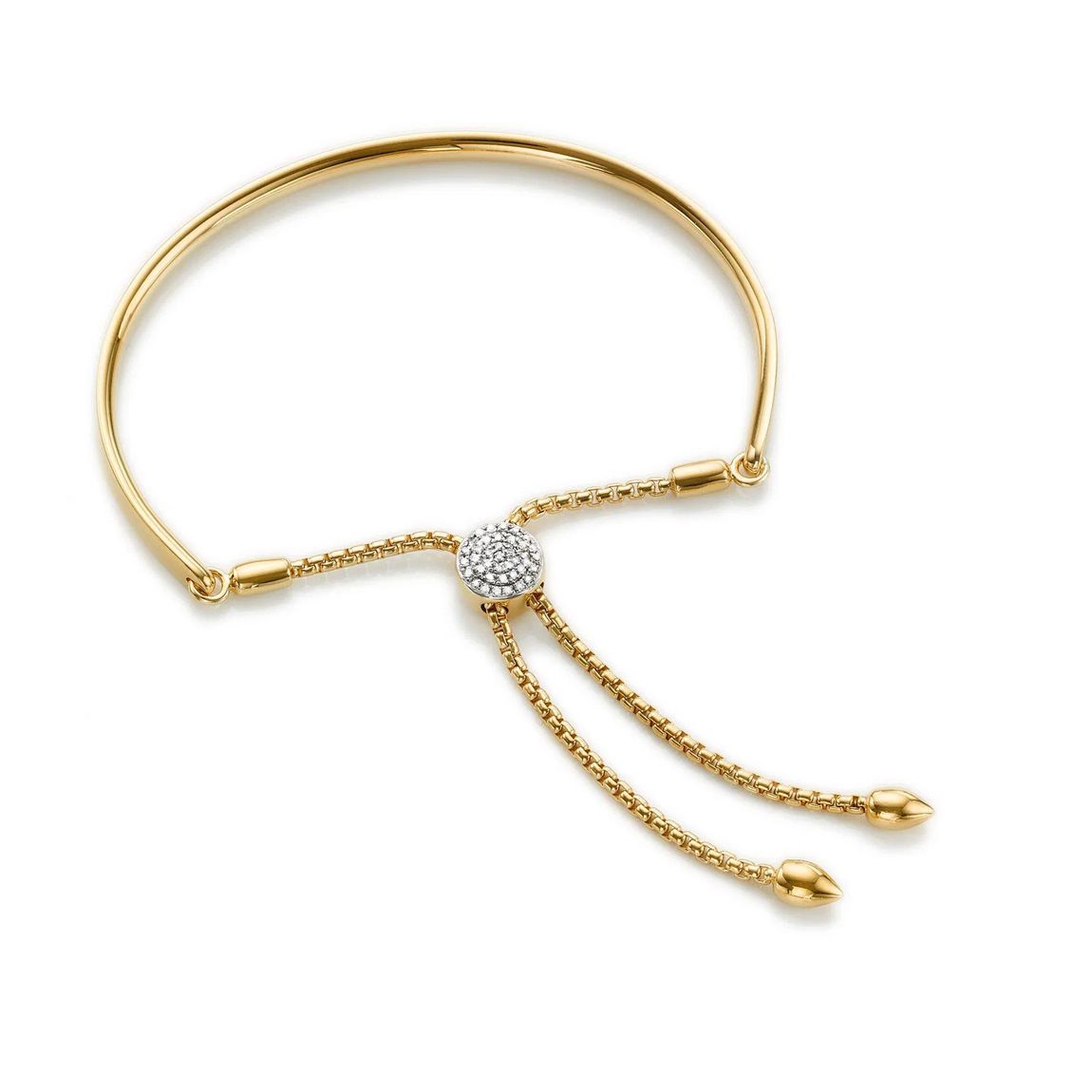 Gold Vermeil Fiji Diamond Toggle Petite Bracelet - Diamond main product photo