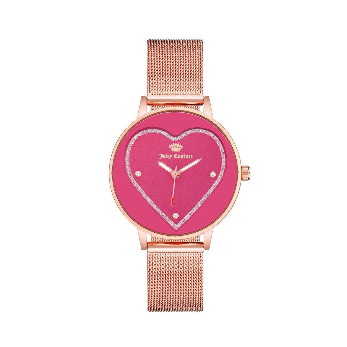 Heart Watch Rose Gold Mesh Band Wo - Multicolor Watches main product photo