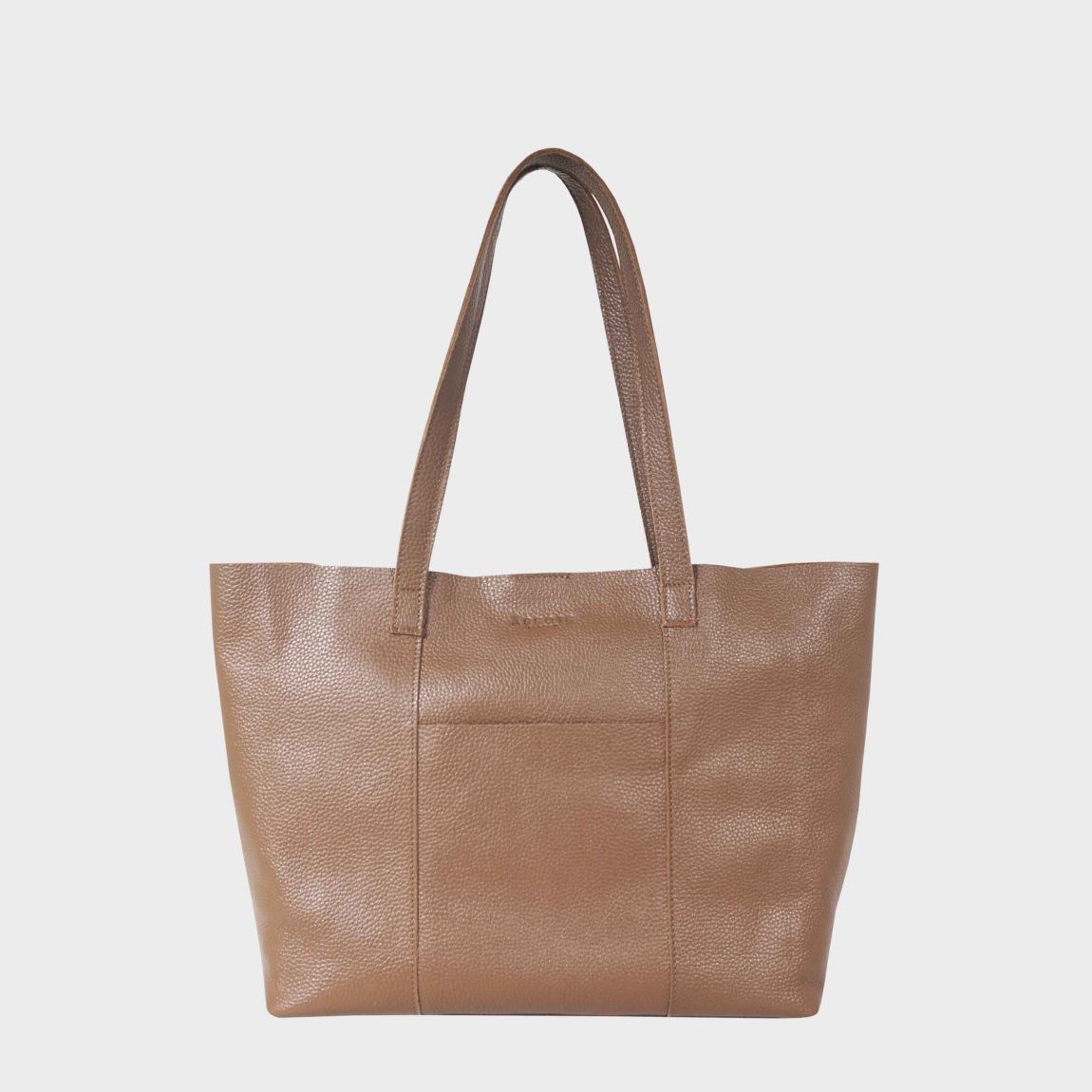 'MAISIE' Real Pebble Grain Leather Unlined Shopper Tote Bag main product photo