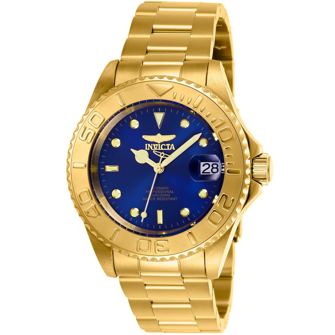 Pro Diver Blue Dial Gold Watch - Yellow Watches main product photo