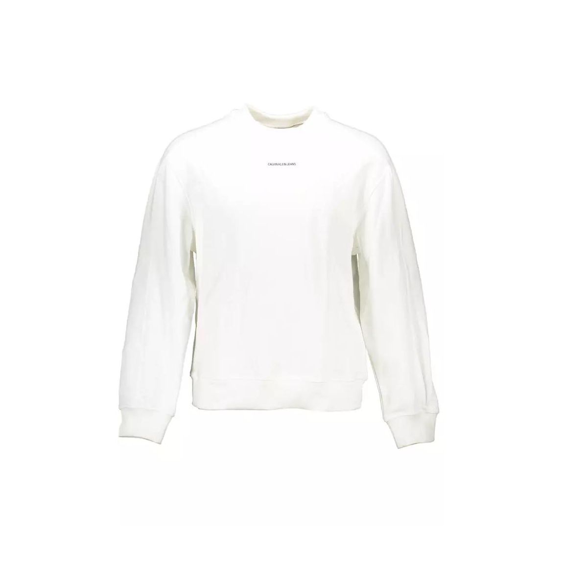 Crew Neck Sweatshirt Minimalist Style - White Sweaters main product photo