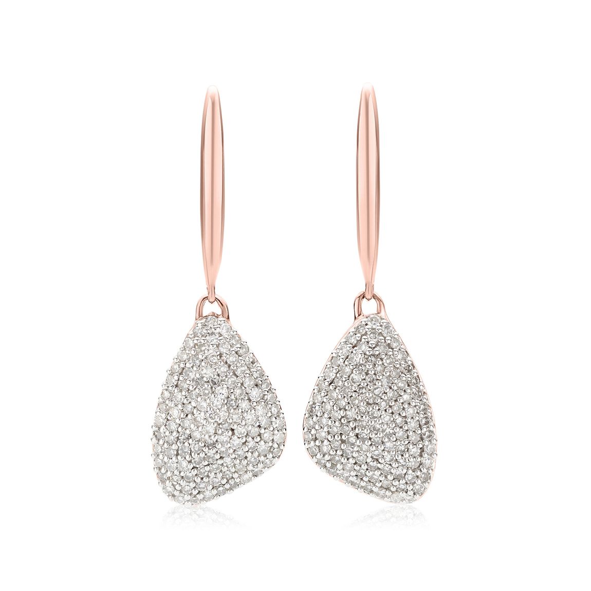 Rose Gold Vermeil Nura Teardrop Diamond Earrings - Diamond main product photo