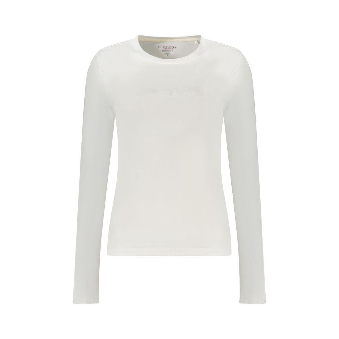 Long Sleeve Slim Fit Top Embroidered Logo Wo - White T-Shirts main product photo