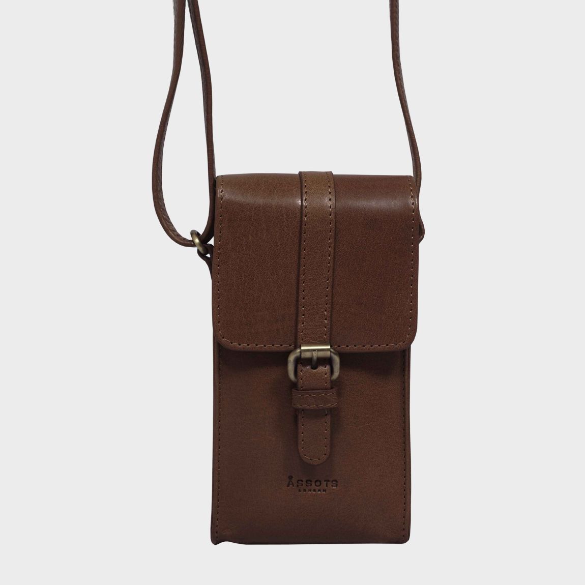 'PETRA' Polished VT Real Leather Mobile Phone Crossbody Bag main product photo