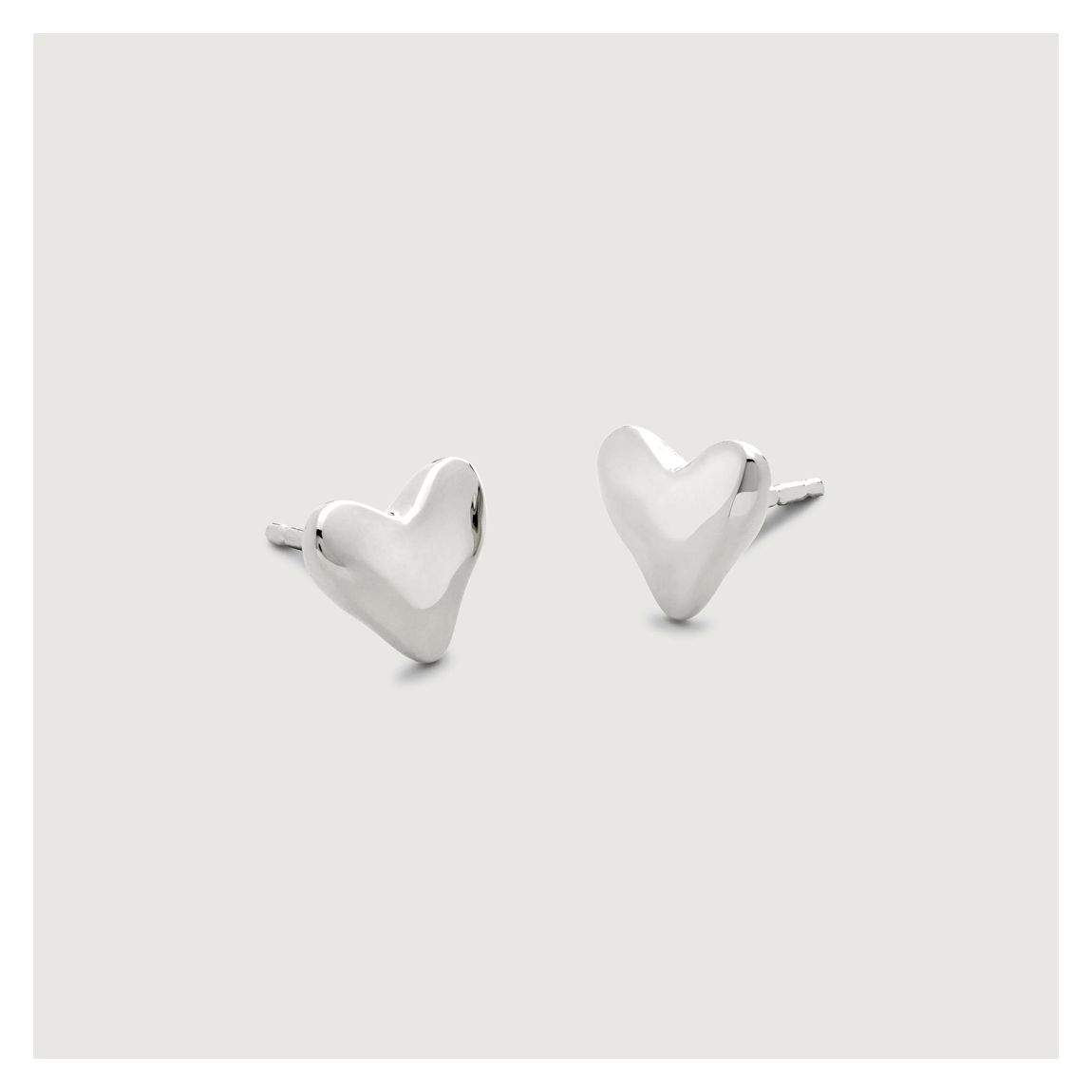 Sterling Silver Heart Stud Earrings main product photo