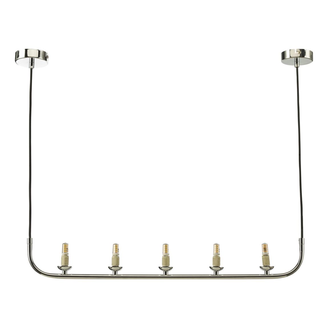 Cradle 5 Light Bar Pendant Polished Chrome Frame Only main product photo