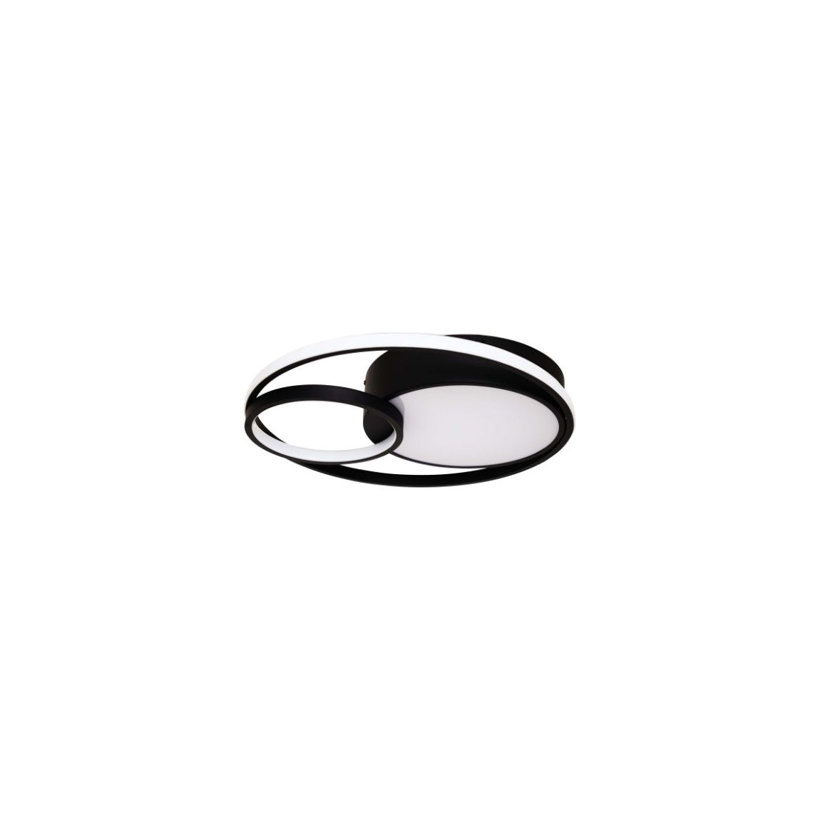 Adara Matt Black LED Flush Ceiling Light main product photo