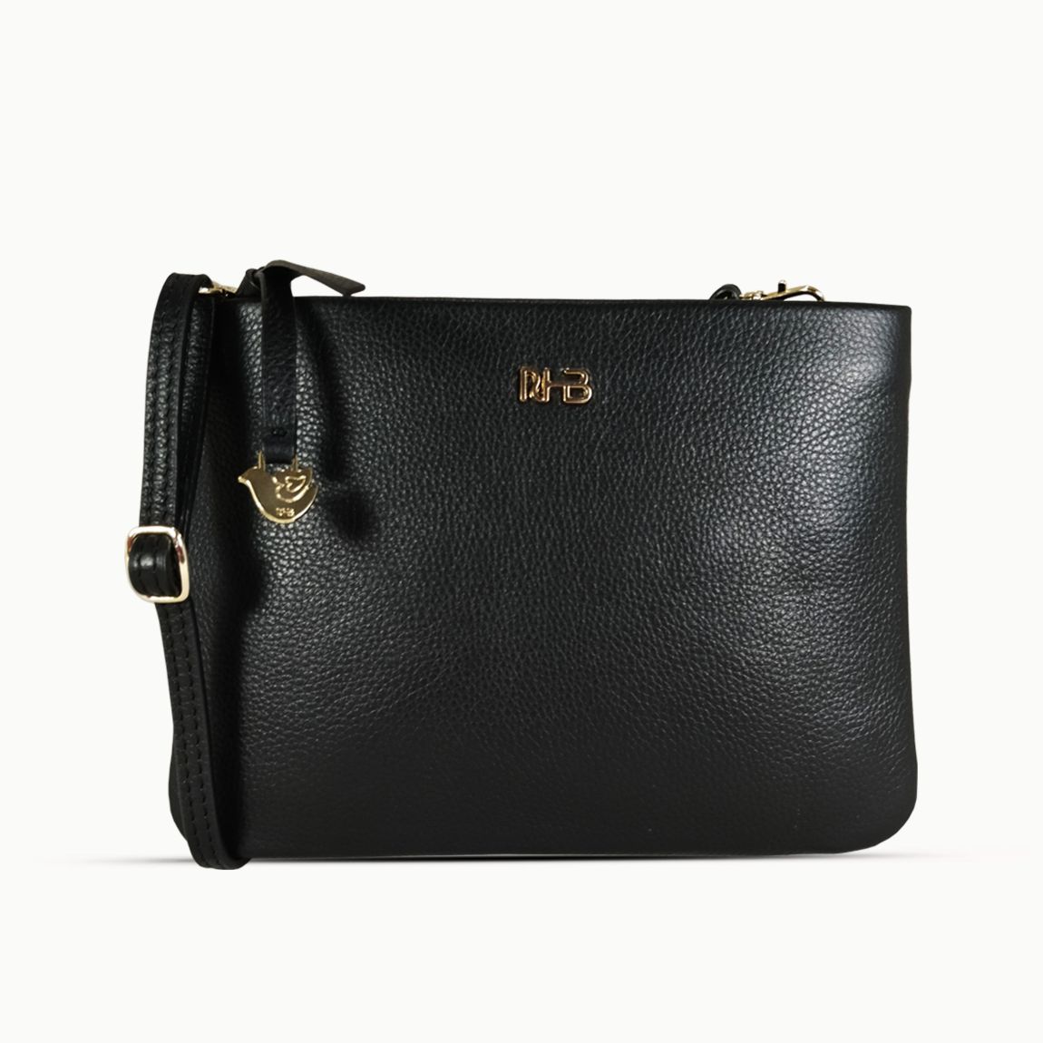 SOPHIA' Pebble Grain Zip Top Leather Crossbody Bag main product photo