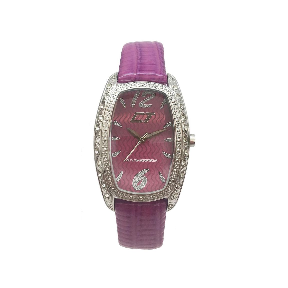 Elegant Analog Timepiece with Crystal Accents Wo - Purple Watches main product photo