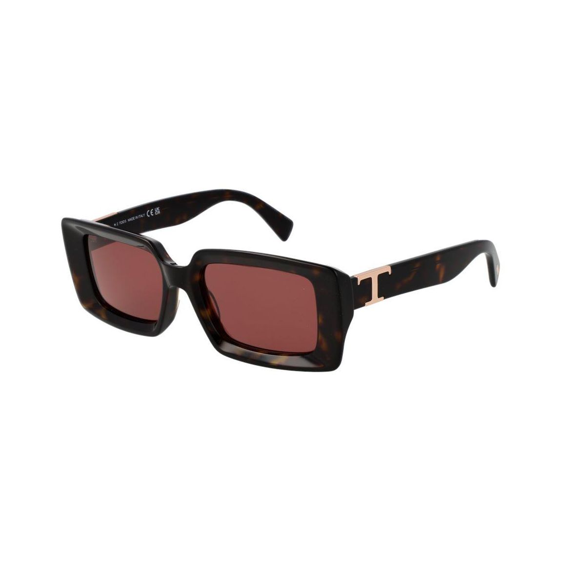 Rectangular Frame Sunglasses Wo - Brown main product photo