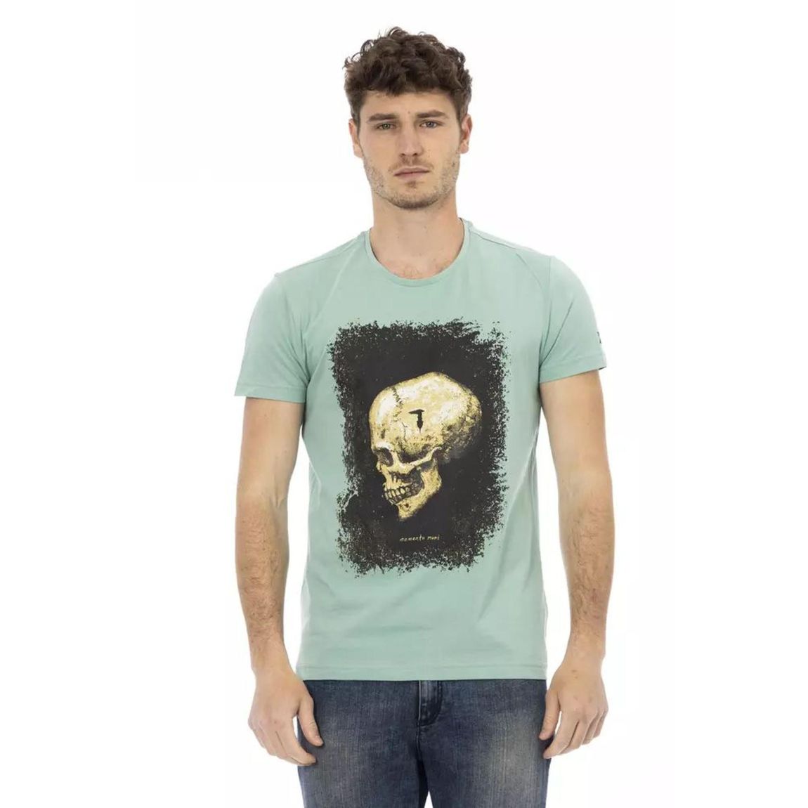 Meto Mori Skull Tee Short Sleeve Crew Neck - Green T-Shirts main product photo