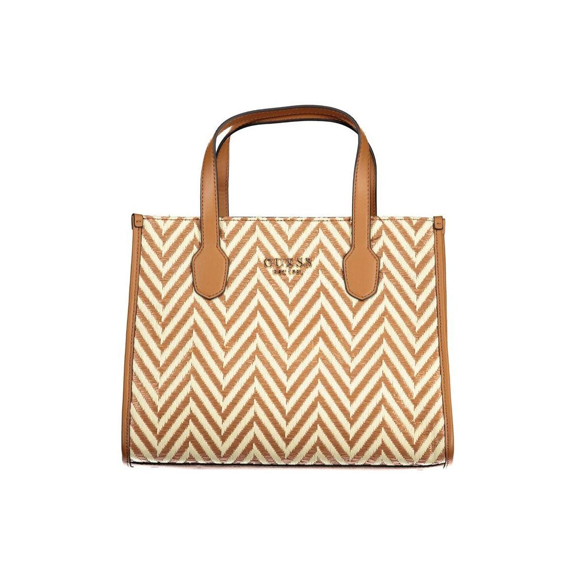 Harlen Small Tote Bag Chevron Style Wo - Brown Handbags main product photo