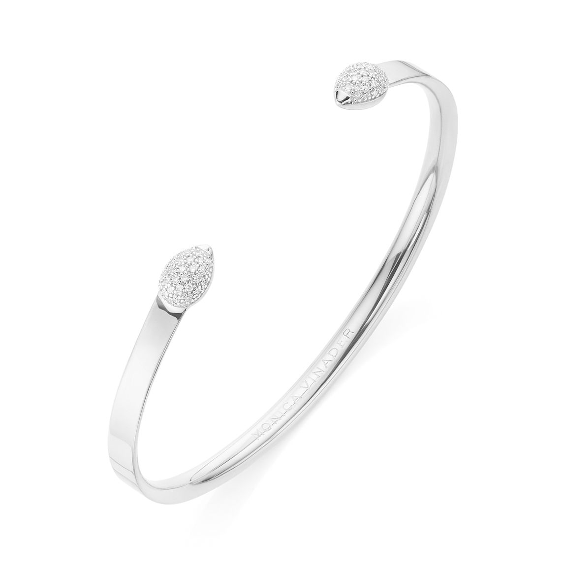 Sterling Silver Fiji Bud Diamond Cuff - Diamond main product photo