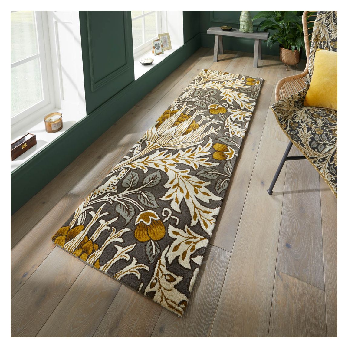 Artichoke 127105 67x230cm Runner Rug, Charcoal/Mustard main product photo