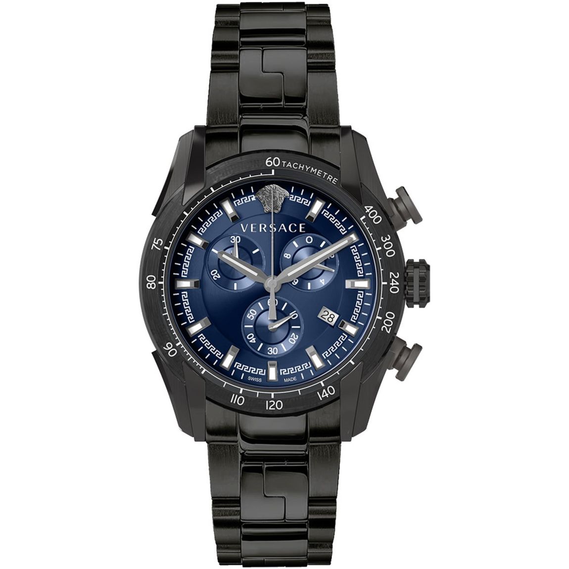 VRace Chronograph Steel Bracelet Watch - Black Watches main product photo