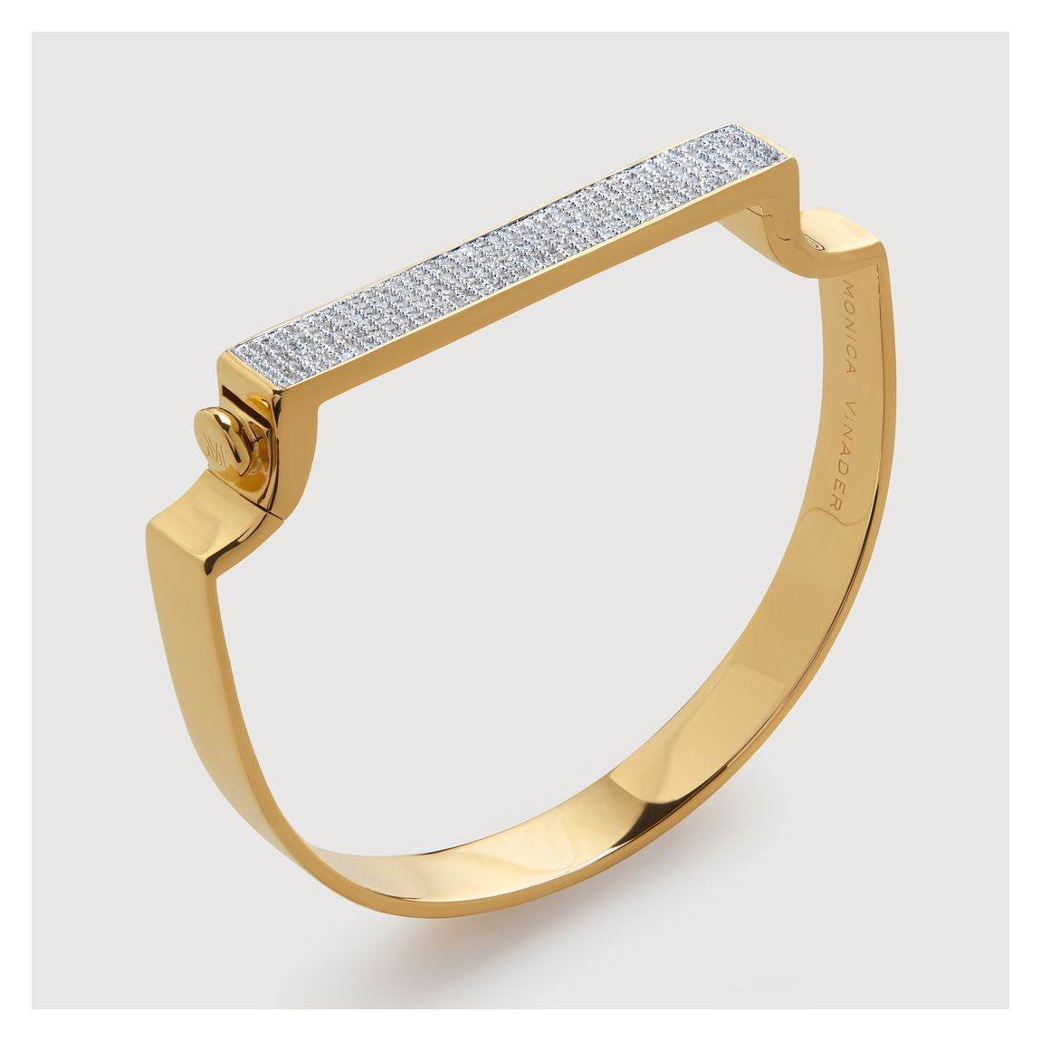 Gold Vermeil Signature Diamond Bangle - Diamond main product photo