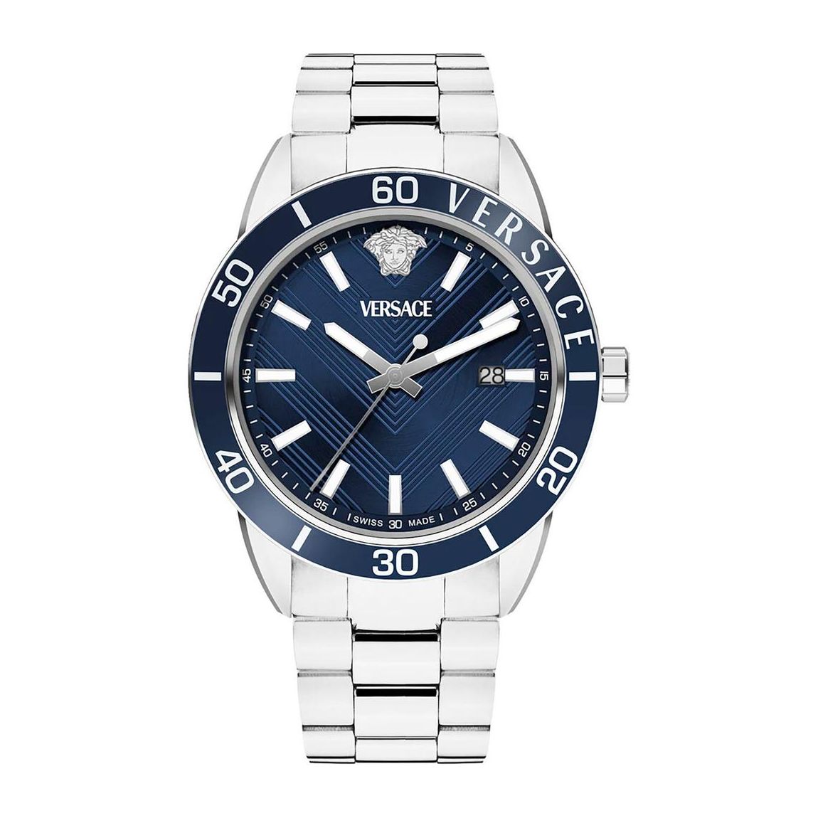 Stainless Steel Quartz Watch with Date Indicator and Plastic Strap main product photo