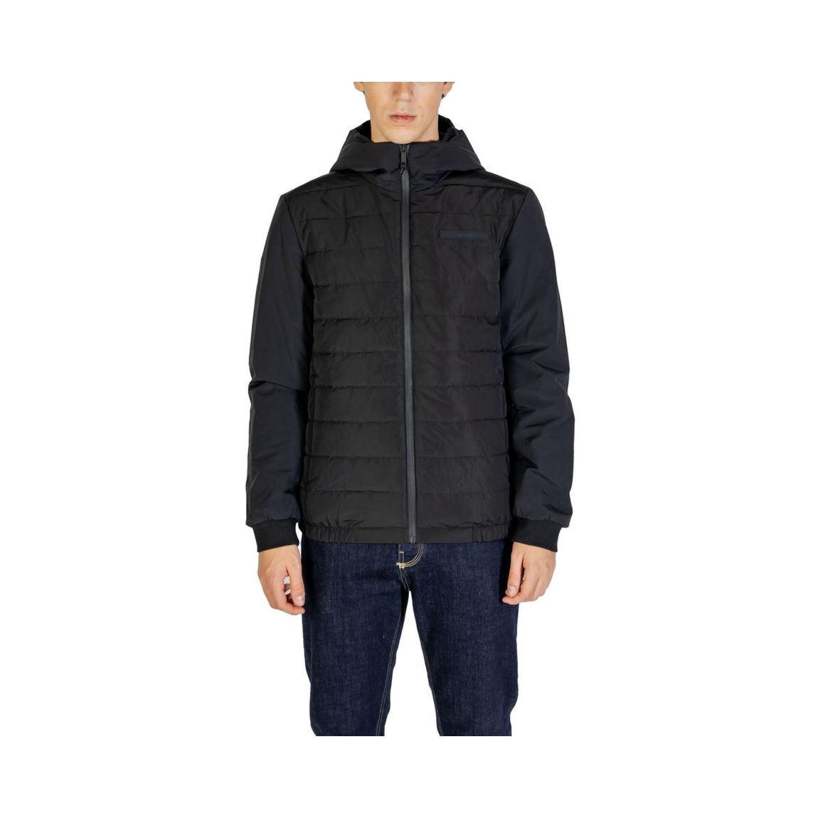 Quilted Jacket Hooded Style - Black main product photo
