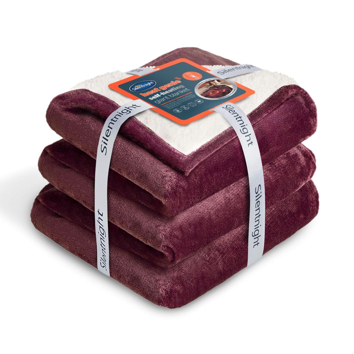 Silentnight Heat Genie Giant Blanket - Berry main product photo