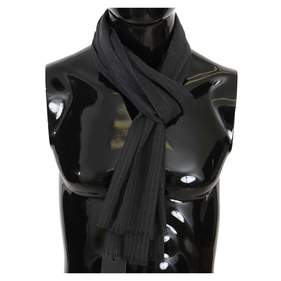 Wool Scarf Pinstripe Design - Gray Scarves main product photo