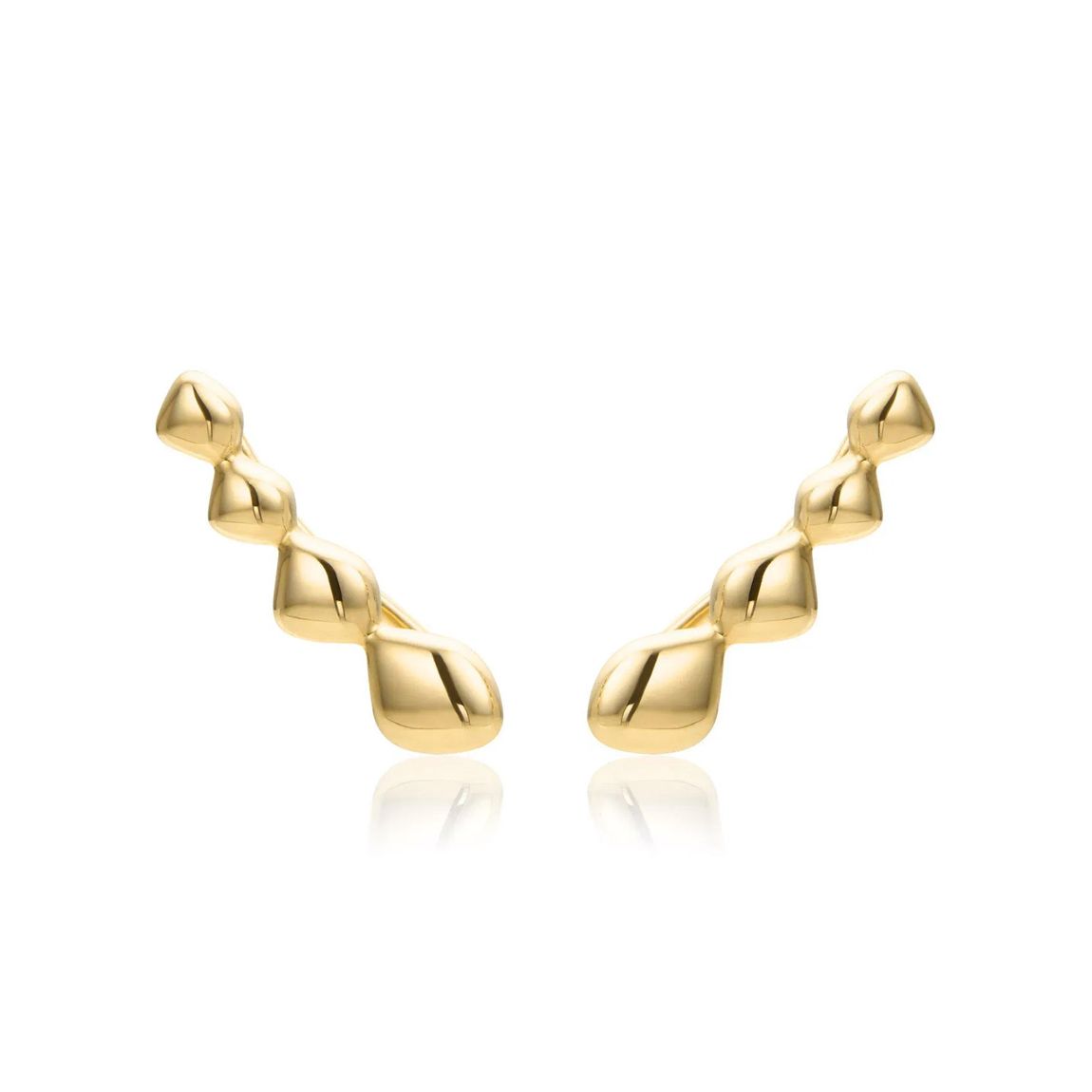 Gold Vermeil Nura Teardrop Climber Earrings main product photo