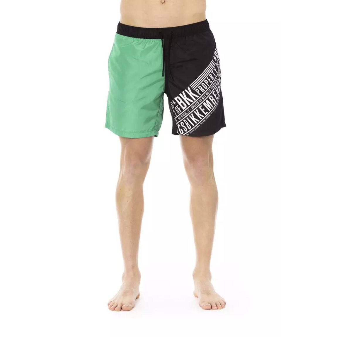 Bikkembergs Swim Trunks Graphic Print - Green Swimwear main product photo