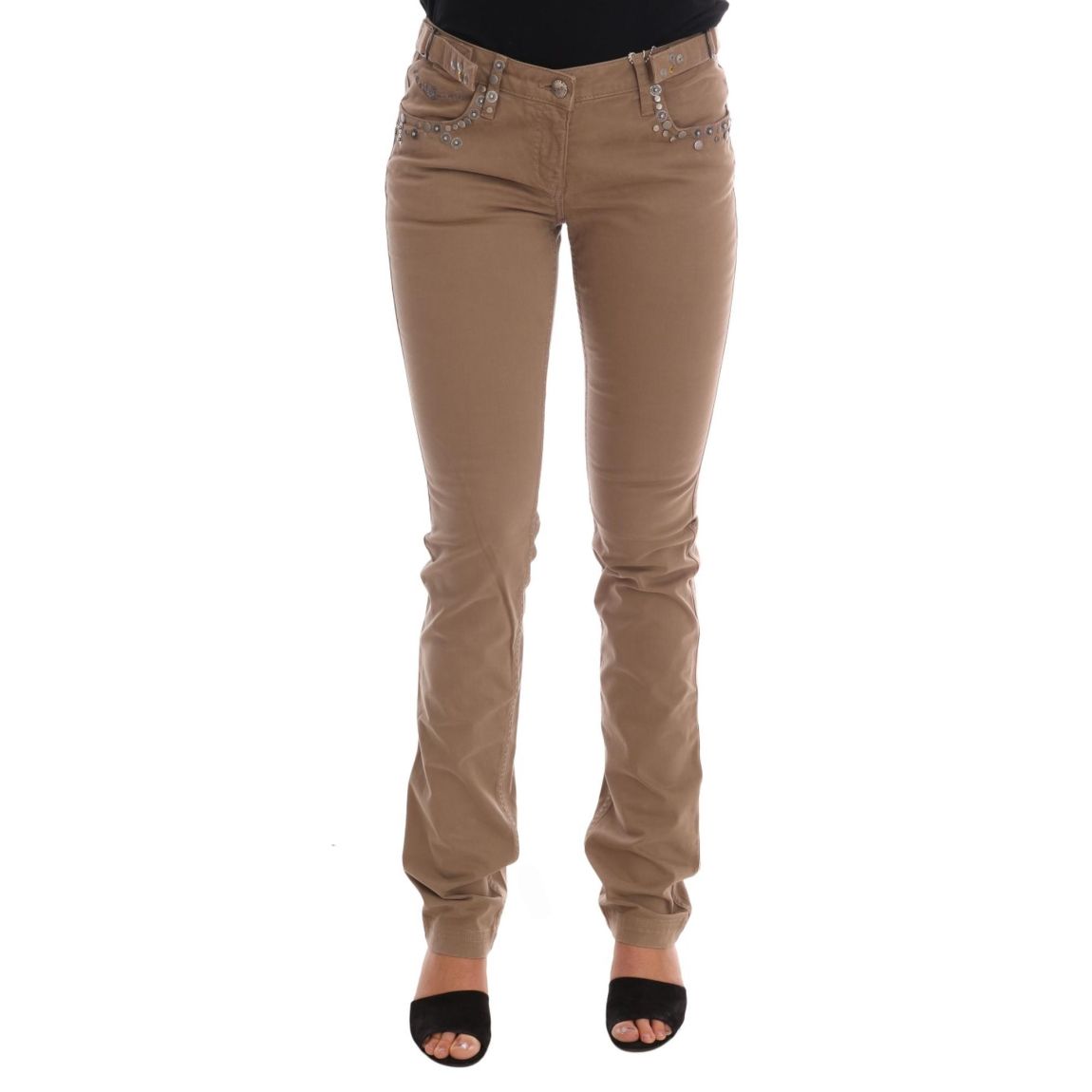 Costume National Pants Straight Leg Wo - Beige Jeans main product photo