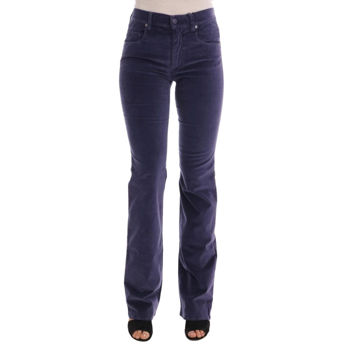 Velvet Bootcut Pants Wo - Purple Jeans main product photo