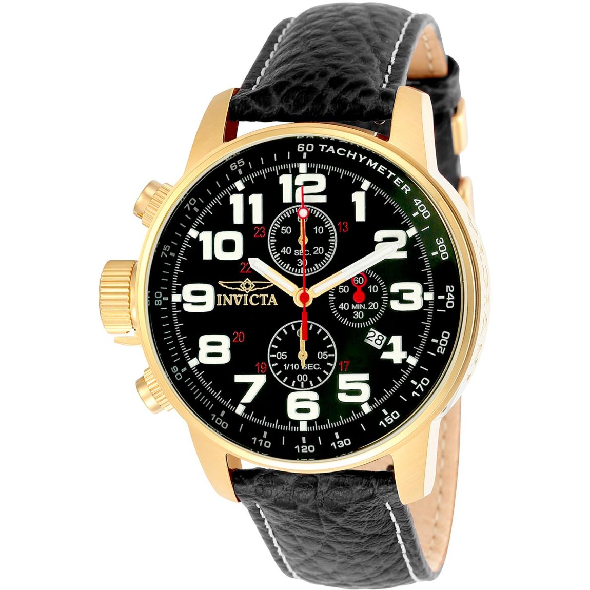 Venom Chronograph Black Leather Watch Watches main product photo
