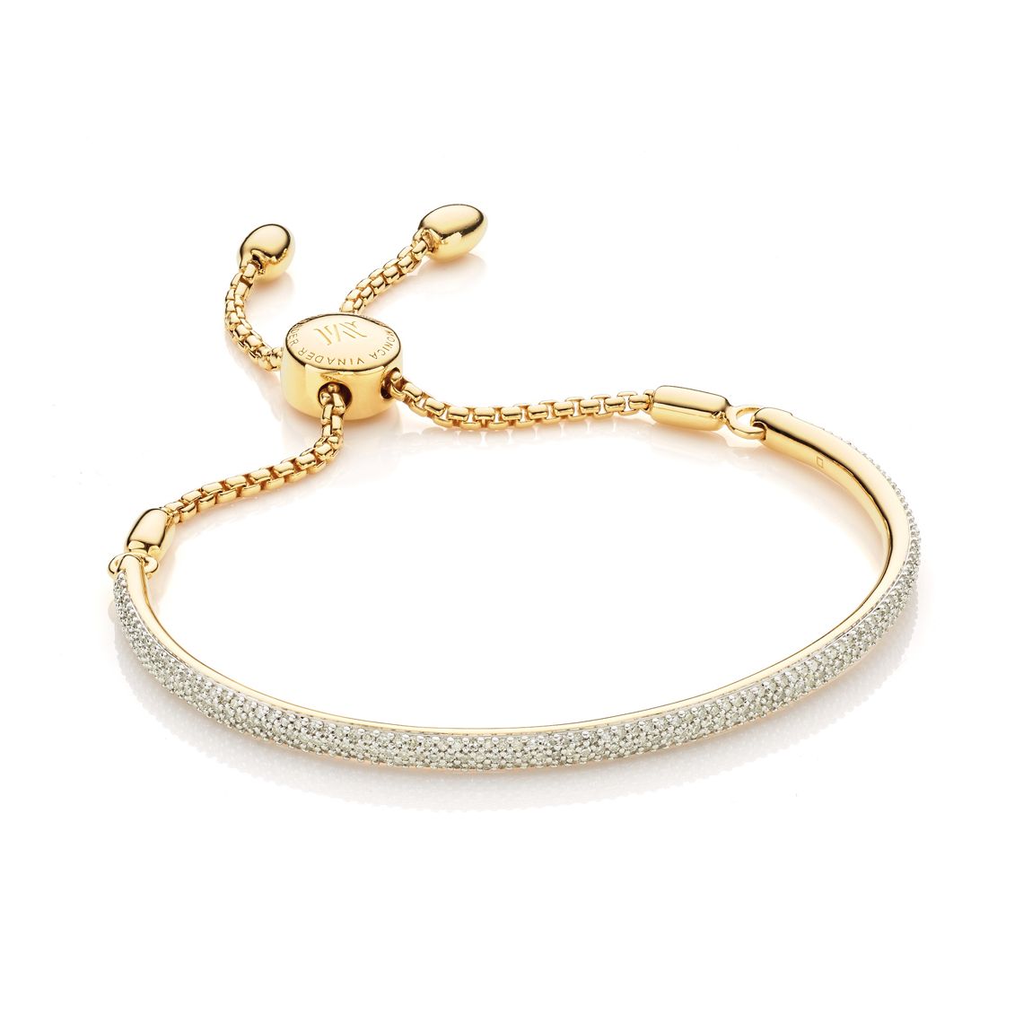 Gold Vermeil Fiji Pave Bar Petite Bracelet - Diamond - Diamond main product photo